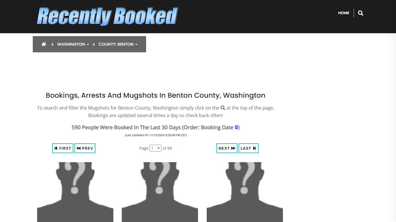 Bookings, Arrests and Mugshots in Benton County, Washington