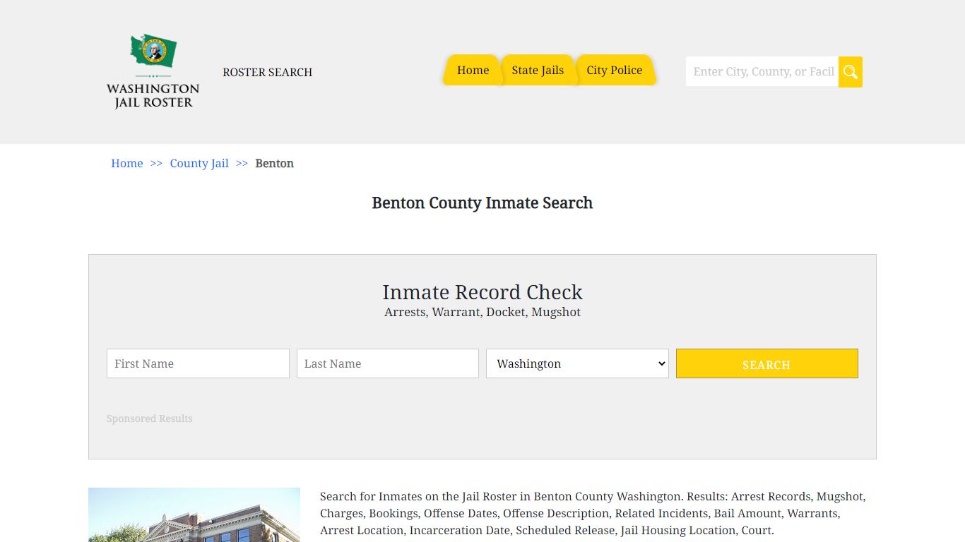 Benton County Inmate Search - Jail Roster Search