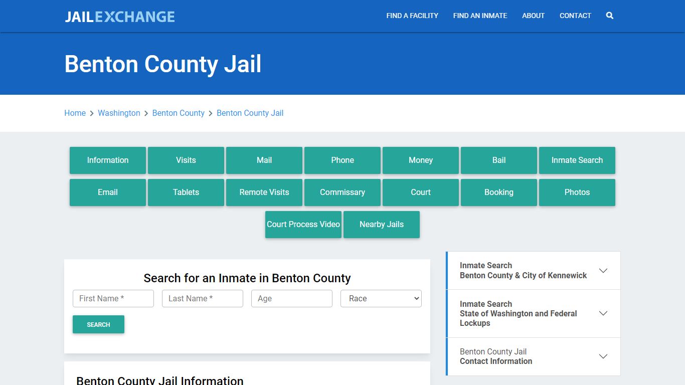 Benton County Jail Roster Lookup, WA, Inmate Search